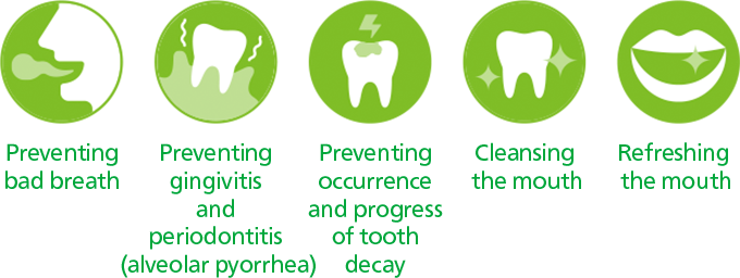 Indications: Preventing gingivitis, periodontitis, tooth decay, and bad breath