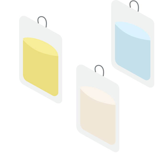 色がついている輸液があるけど、どうして？