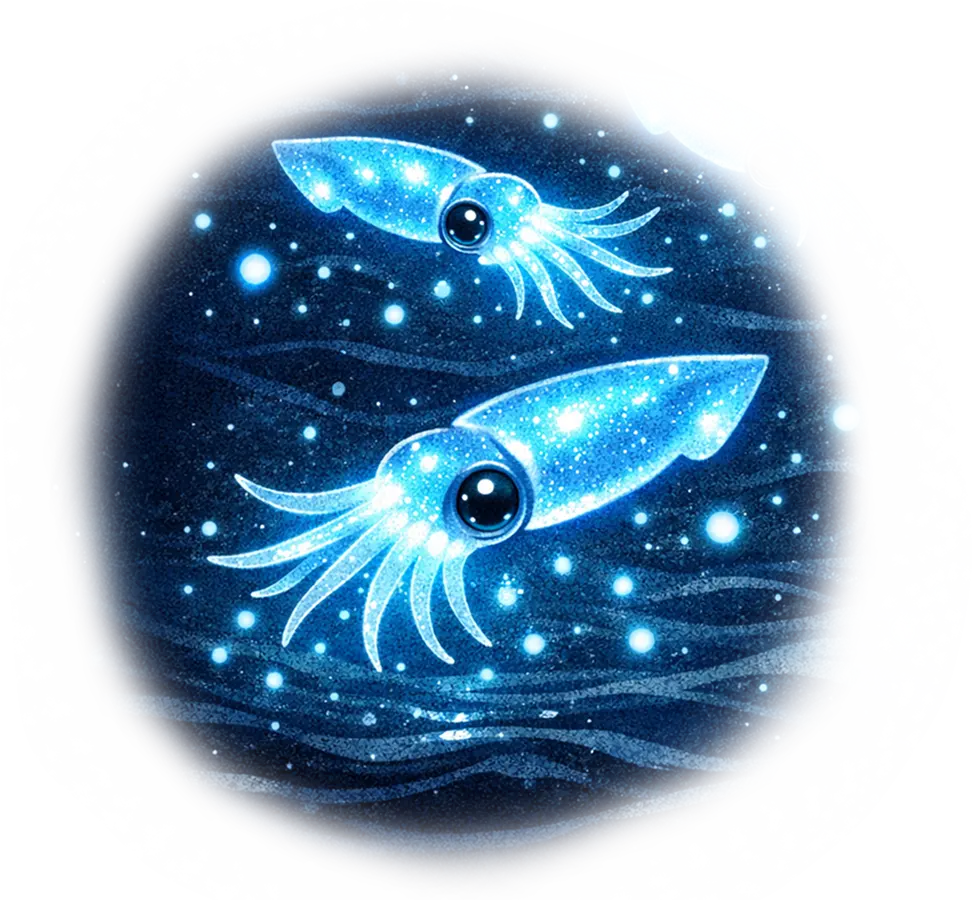 富山湾の宝石、白エビとホタルイカ