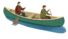 ボートに乗る人