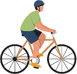 自転車に乗る人