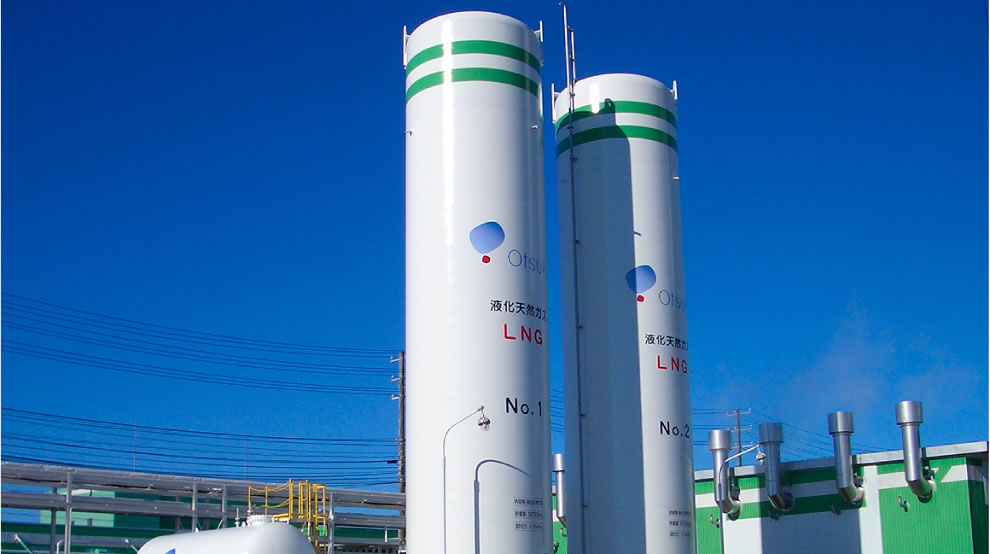 釧路工場のLNGタンク