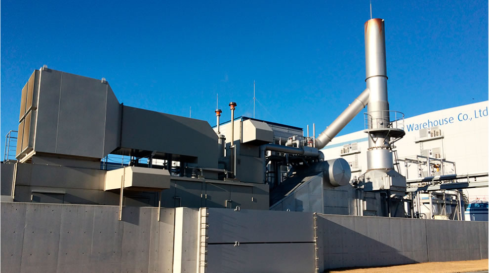 コージェネレーションシステムによるガスタービン