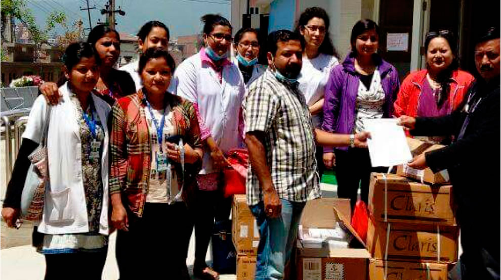 ネパール大地震被害への支援