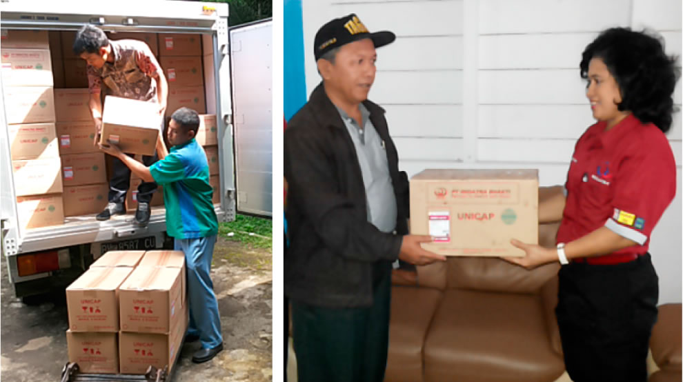 シナブン(Sinabun)山噴火被害への支援