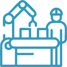 機械を動かす人