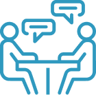 人と人とが喋っている様子