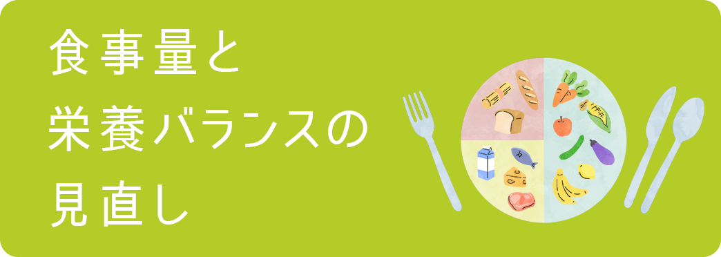 食事量と栄養バランスの見直し